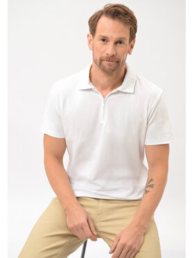 Volcano Volcano Polo O-HEKTOR Biały Regular Fit
