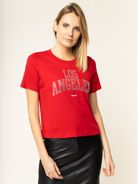 Guess Guess T-Shirt Glam La Tee W01I89 R5JK0 Červená Regular Fit