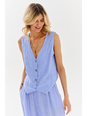 NAOKO NAOKO Kamizelka Light Breeze Niebieski Regular Fit