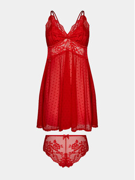 Hunkemöller Hunkemöller Spalna srajca 173763 Rdeča Feminine Fit