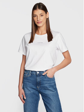 Calvin Klein Calvin Klein Тишърт Micro Logo K20K205454 Бял Regular Fit