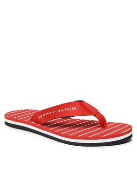 Tommy Hilfiger Tommy Hilfiger Джапанки Essential Rope Sandal FW0FW07142 Червен