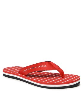 Tommy Hilfiger Tommy Hilfiger Zehentrenner Essential Rope Sandal FW0FW07142 Rot