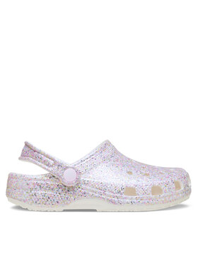 Crocs Crocs Παντόφλες Classic Fantasy Glitter Clog K 212561 Λευκό