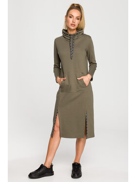 Made of Emotion Made of Emotion Každodenní šaty M688 Zelená Regular Fit