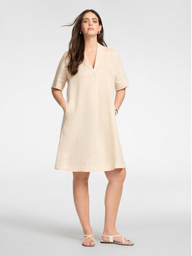 Elena Mirò Elena Mirò Sukienka codzienna 7007P000315N002 Kremowy A-Line Fit