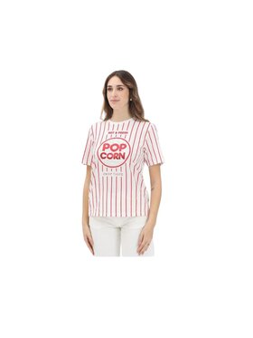 ONLY ONLY T-shirt Maglia onlbust life ss popcorn Rosso Regular Fit