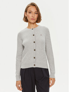 Tommy Hilfiger Tommy Hilfiger Kardigāns WW0WW43329 Pelēks Regular Fit