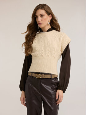 Motivi Motivi Maglione M028W003701N002 Crema Regular Fit