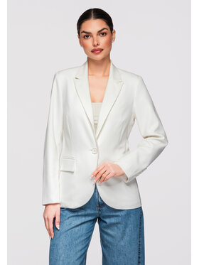 Ombre Ombre Marynarka OW-BLZB-0114 Biały Slim Fit