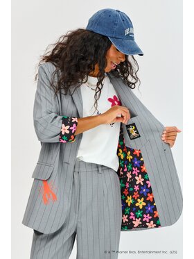 NAOKO NAOKO Sako Blooming Friends Šedá Regular Fit