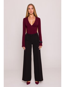 Made of Emotion Made of Emotion Spodnie materiałowe M875 Czarny Wide Leg