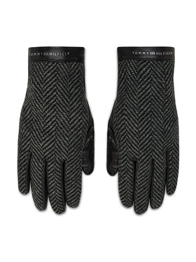 Tommy Hilfiger Tommy Hilfiger Gants homme Textile Mix Leather Gloves AM0AM07883 Noir