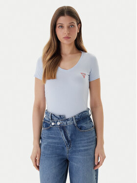 Guess Guess T-Shirt W2YI45 J1314 Błękitny Slim Fit