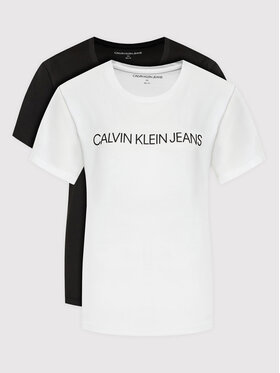 Calvin Klein Jeans Plus Calvin Klein Jeans Plus Комплект 2 тишъртки J20J217516 Бял Slim Fit