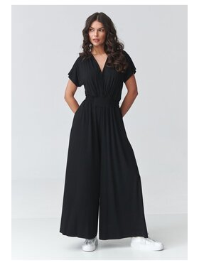 Makadamia Makadamia Kombinezon M924 Czarny Loose Fit