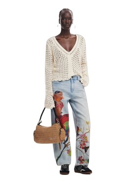 Desigual Desigual Maglione Jers flam Bianco Regular Fit