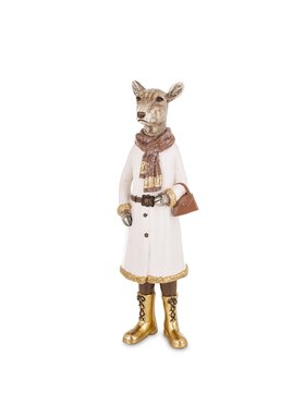 MIAhome MIAhome Figurka bożonarodzewniowa Pani Sarna Kolorowy