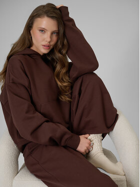 4F 4F Bluza ESSENTIAL 2 Brązowy ciemny Regular Fit