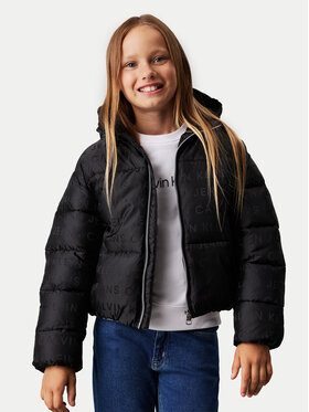 Calvin Klein Jeans Calvin Klein Jeans Žieminė striukė Logo Aop IG0IG02730 Juoda Regular Fit