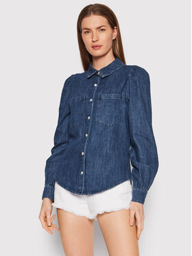 NA-KD NA-KD camicia di jeans 1018-008516 Blu Regular Fit
