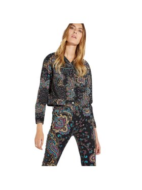 Wrangler Wrangler Kurtka damska RETRO CROP JACKET Kolorowy Regular Fit