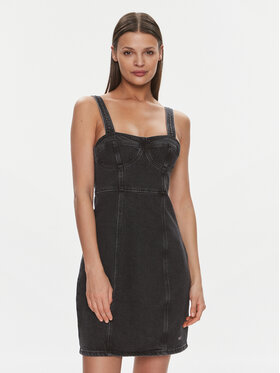 Tommy Jeans Tommy Jeans Джинсова сукня DW0DW17698 Чорний Slim Fit