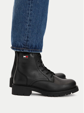 Tommy Jeans Tommy Jeans Scarponcini Tjw Cleated Lace Up Boots EN0EN03104 Nero