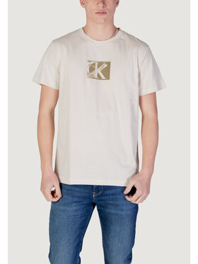 Calvin Klein Jeans Calvin Klein Jeans T-Shirt SMALL CK BOX TEE Beżowy Box Fit