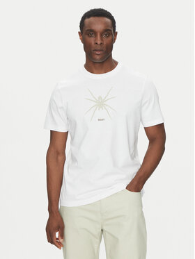 BOSS BOSS Marškinėliai Te_Spiderbat 50534924 Balta Regular Fit