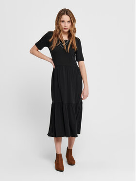JDY JDY Každodenní šaty Dalila 15195291 Černá Loose Fit