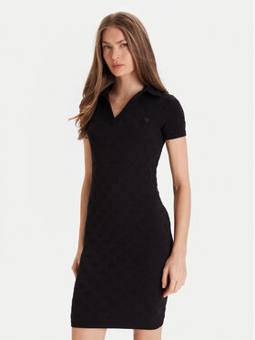 Guess Guess Kleid für den Alltag V5YK05 Z3OA0 Schwarz Regular Fit