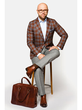 Lancerto Lancerto Marynarka Karlskrona Kolorowy Slim Fit