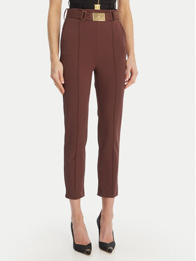 Elisabetta Franchi Elisabetta Franchi Kalhoty z materiálu PA-132-61E2-V350 Hnědá Regular Fit