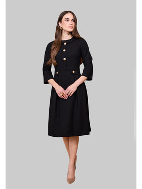Kasia Zapała Kasia Zapała Sukienka codzienna Rita black Czarny Slim Fit
