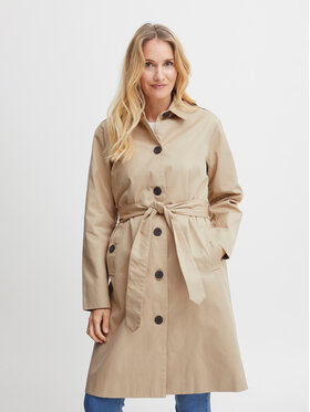 Fransa Fransa Tenchcoat 20611623 Braun Regular Fit