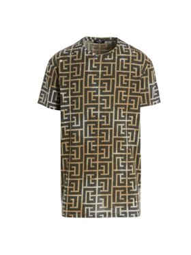 Balmain Balmain T-Shirt XH1EH Beżowy Regular Fit