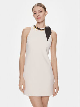 Elisabetta Franchi Elisabetta Franchi Коктейлна рокля AB-573-41E2-V400 Бежов Regular Fit