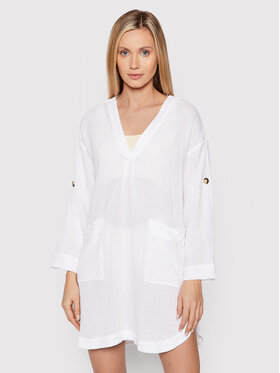 Seafolly Seafolly Pludmales kleita Essential 54020-CU Balts Relaxed Fit