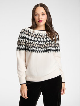 Elena Mirò Elena Mirò Sweter M507Z000642N0S1 Biały Regular Fit