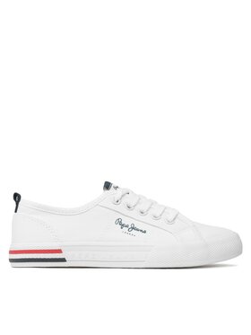 Pepe Jeans Pepe Jeans Πάνινα παπούτσια Brady Basic Boy PBS30549 Λευκό