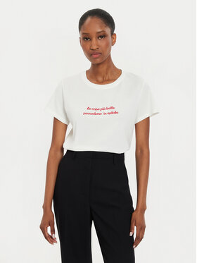 ViCOLO ViCOLO T-Shirt RB0897 Εκρού Regular Fit