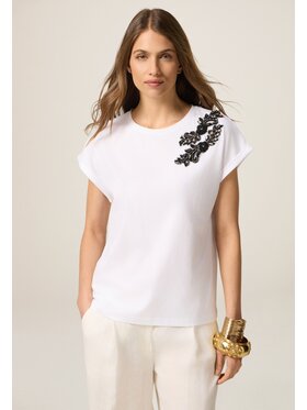 Oltre Oltre T-shirt G306J004038N011 Bianco Regular Fit