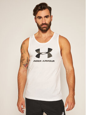 Under Armour Under Armour Tank top Ua Sportstyle Logo 1329589 Alb Loose Fit