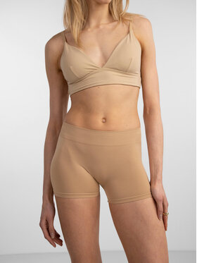 Pieces Pieces Šortky z materiálu 17065440 Béžová Slim Fit