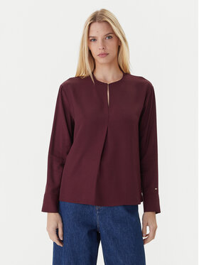Tommy Hilfiger Tommy Hilfiger Halenka WW0WW47339 Bordó Relaxed Fit