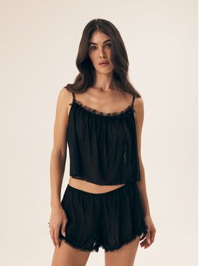 Esotiq Esotiq Piżama 43268 Czarny Regular Fit