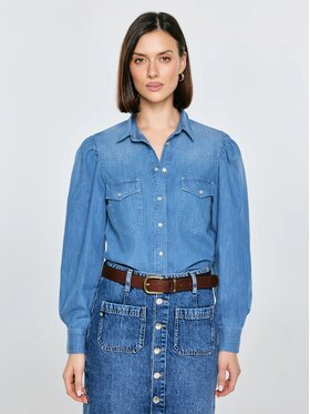 BIG STAR BIG STAR Koszula jeansowa INDIANA_164_140 Niebieski Basic Fit