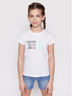 Calvin Klein Jeans Calvin Klein Jeans T-Shirt Hybrid Logo IG0IG00888 Biały Slim Fit