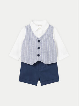 Mayoral Mayoral Set cămașă și șorturi din material textil 01220 Albastru Regular Fit